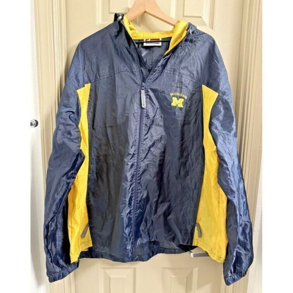 VTG Colosseum Athletics Mens XXL 2XL University of Michigan Windbreaker Full Zip
